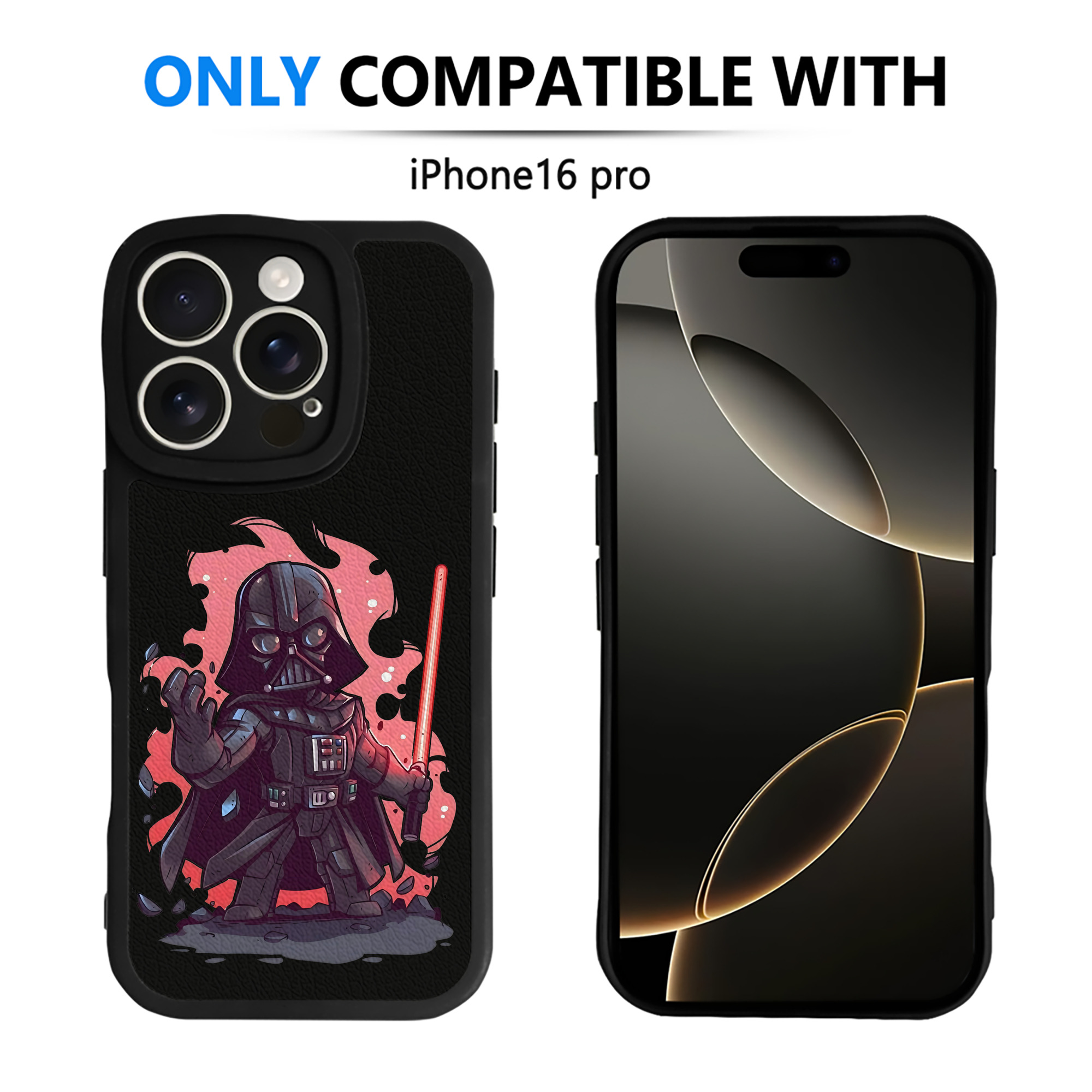 （画像用） スター・ウォーズ Star Wars 【iPhone 16シリーズ対応】シリコンスマホケース（レザー調） 材質：シリコン